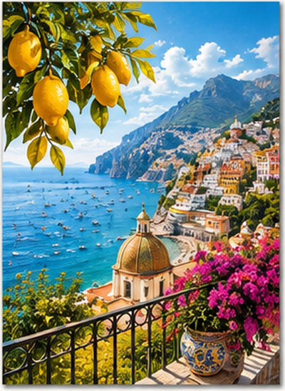 Tablou decorativ - Amalfi, Vedere de vis