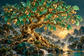 Tablou decorativ - Arborele cu Frunze de Jad