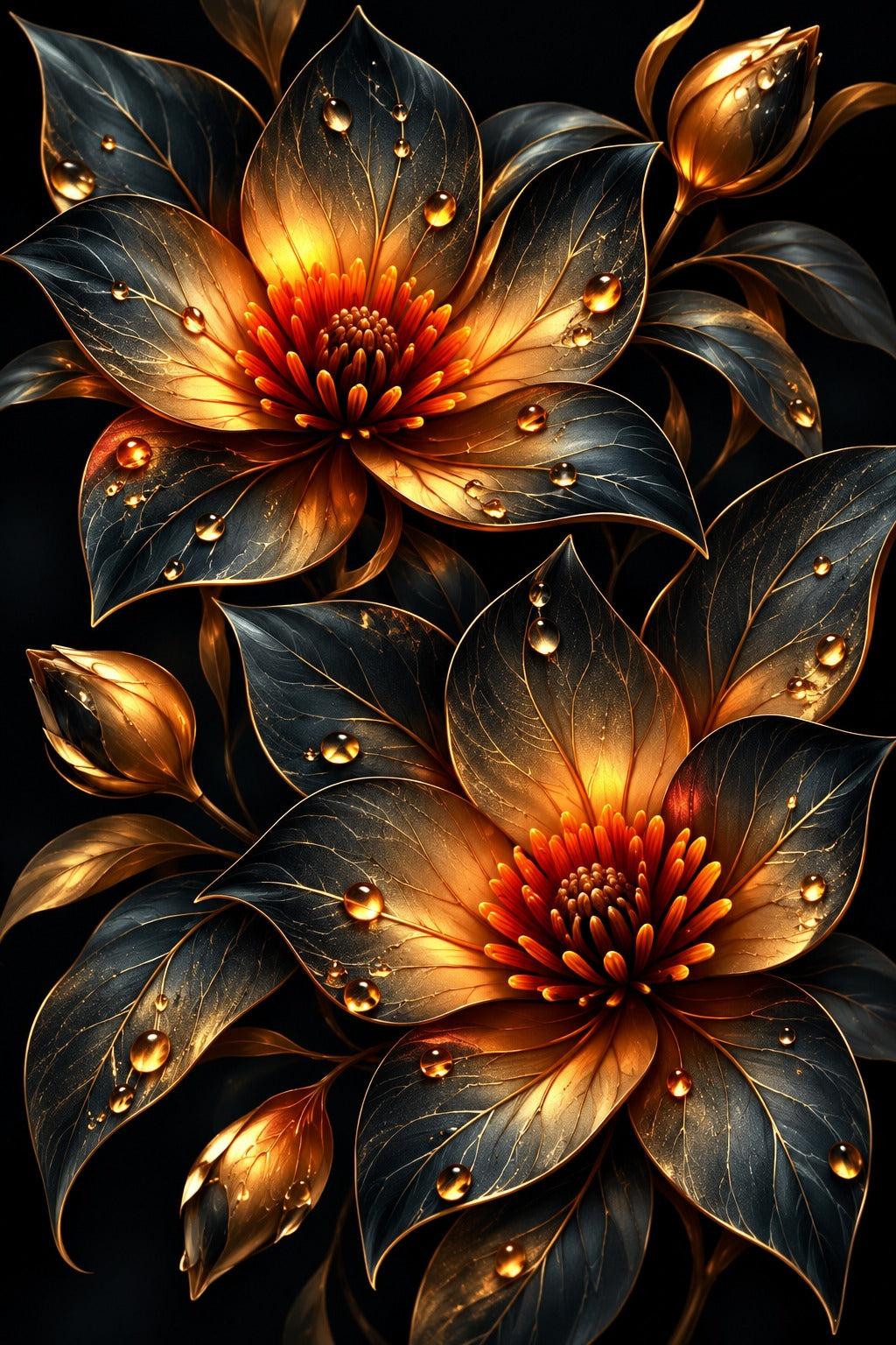 Tablou decorativ - Boboci de aur in lumina