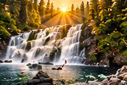 Tablou decorativ - Cascada din Brazi
