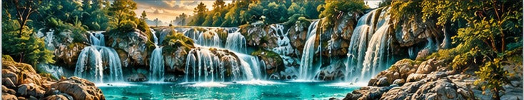 Tablou decorativ - Cascada in cinci trepte
