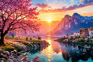 Tablou decorativ - Ciresul de la Lac