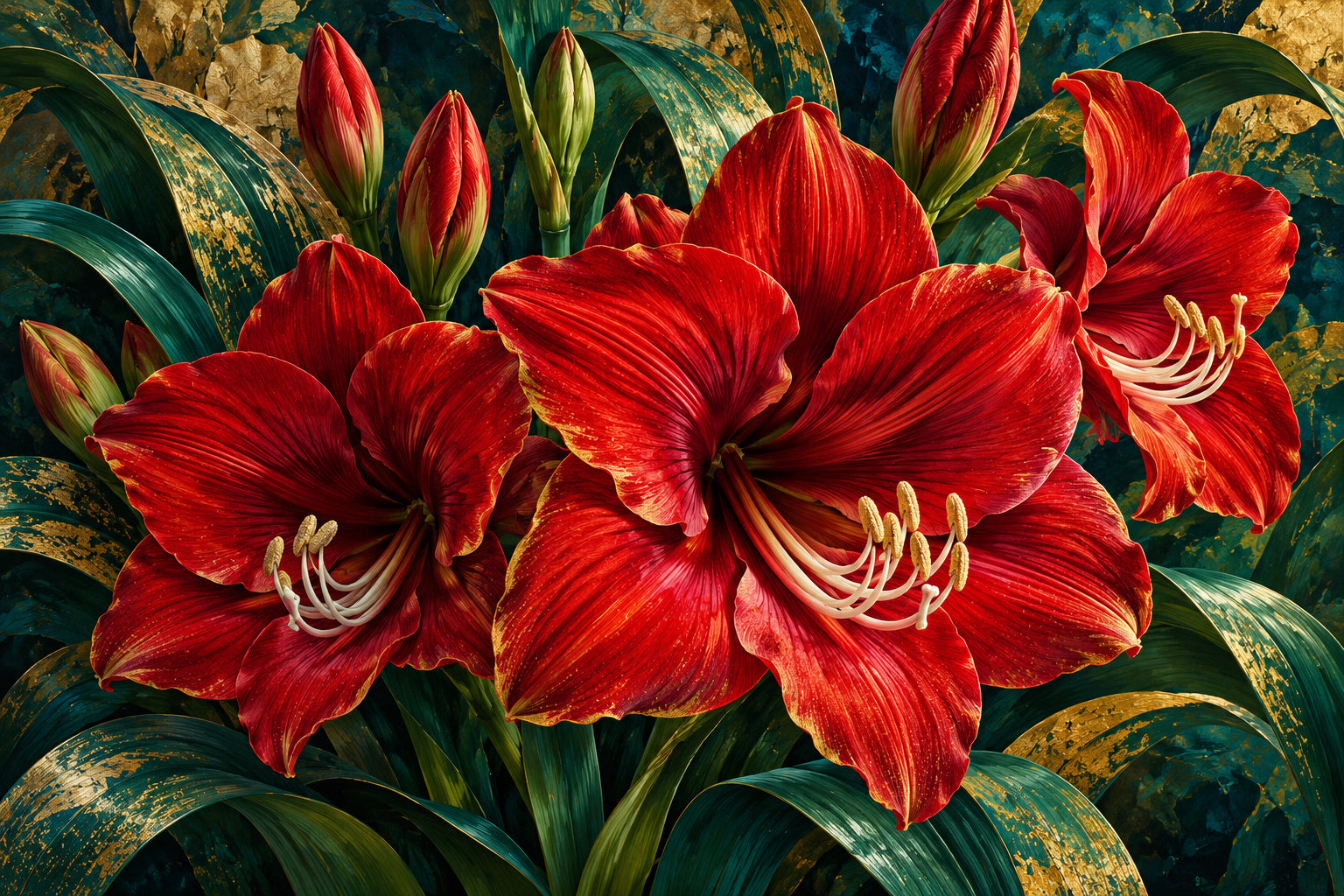Tablou decorativ - Crini Rosii