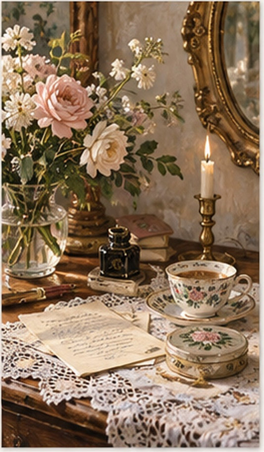 Tablou decorativ - Dantela si scrisori - Zibo.ro