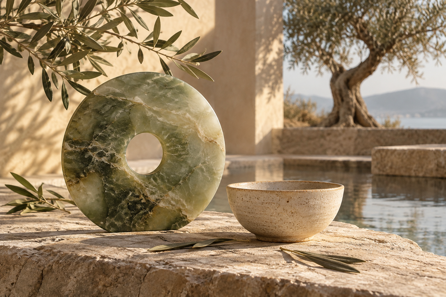 Tablou decorativ - Disc de Jad pe Piatra