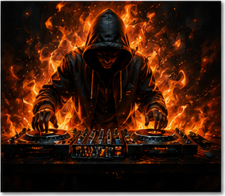 Tablou decorativ DJ-ul de Foc