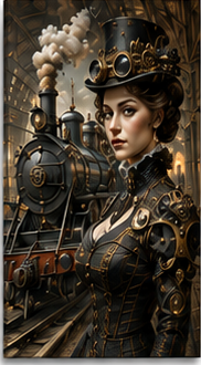 Tablou decorativ Doamna Locomotivelor