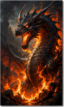 Tablou decorativ Dragonul de Foc