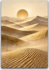 Tablou decorativ Dune cu Fir de Aur