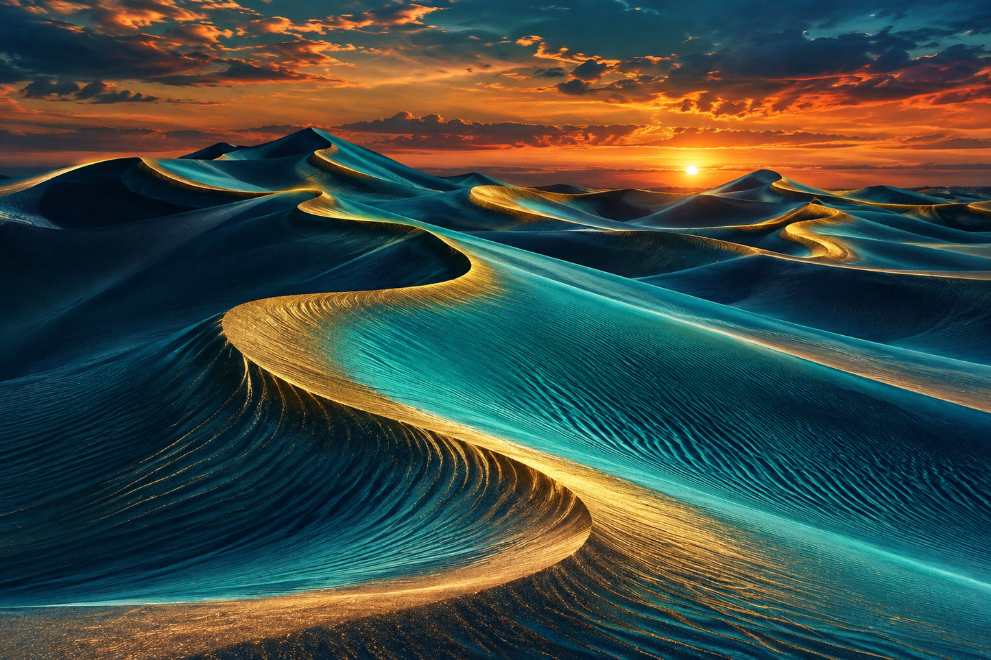 Tablou decorativ - Dune Turcoaz