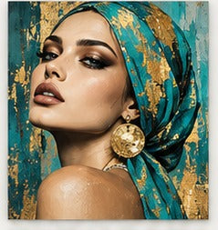 Tablou decorativ - Esarfa turcoaz