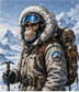 Tablou decorativ Exploratorul Arctic, maimuta in echipament de munte