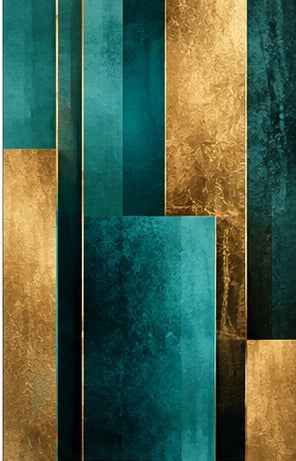 Tablou decorativ - Fasii verticale de aur