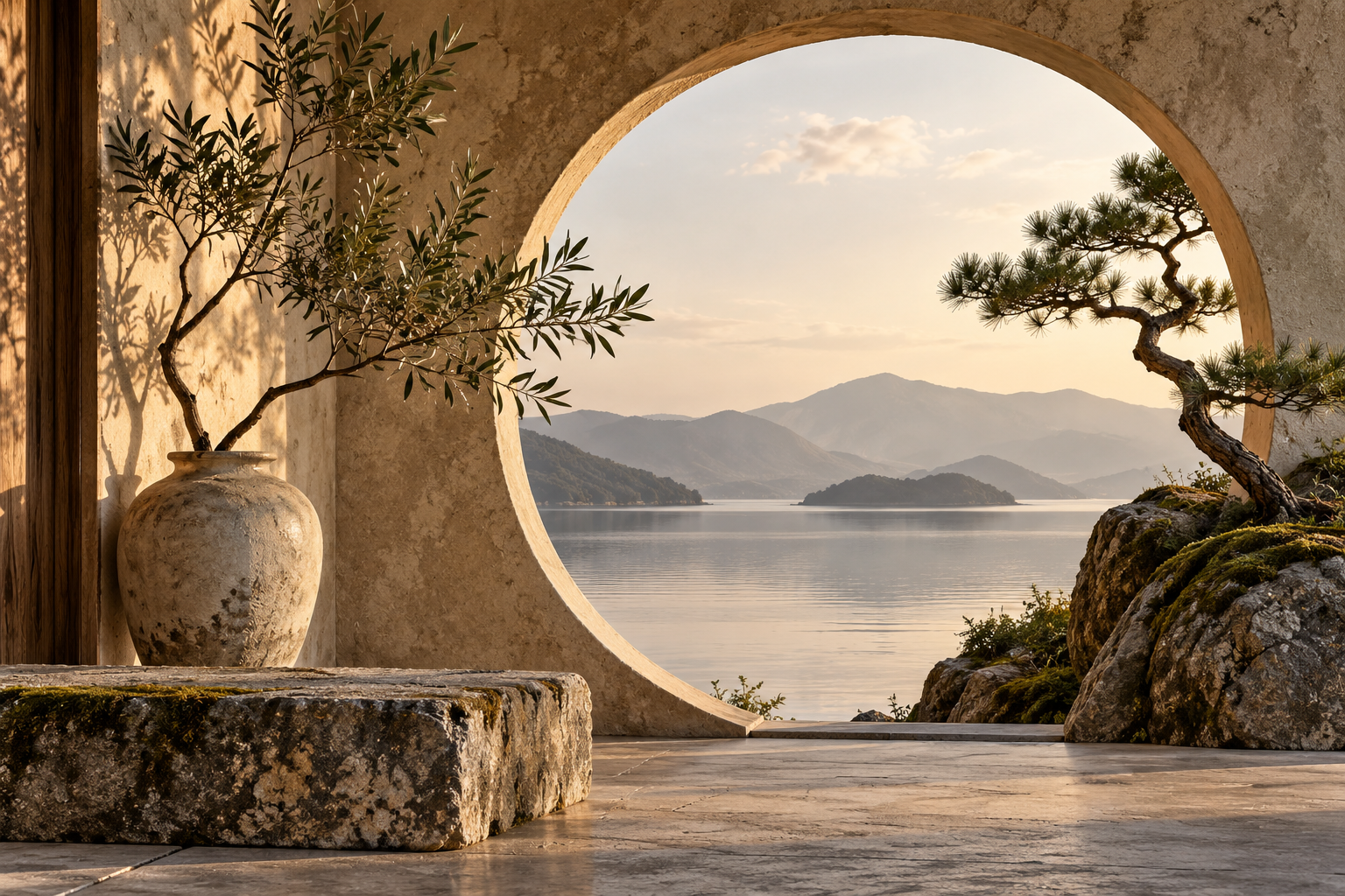 Tablou decorativ - Fereastra Rotunda spre Munti