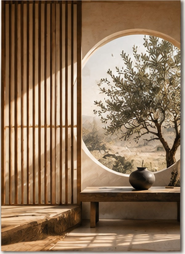 Tablou decorativ - Fereastra rotunda