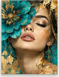 Tablou decorativ - Floarea turcoaz