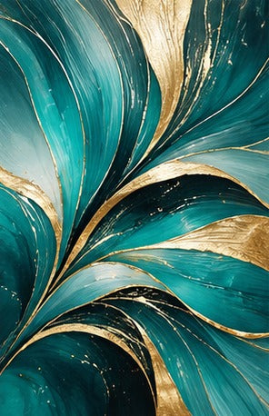 Tablou decorativ - Frunza de turcoaz