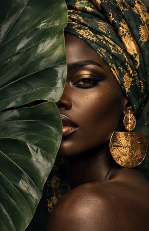 Tablou decorativ - Frunza tropicala si turban