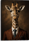 Tablou decorativ Girafa in Costum Maro