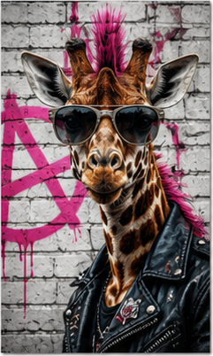 Tablou decorativ Girafa Punk