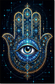 Tablou decorativ Hamsa Digitala