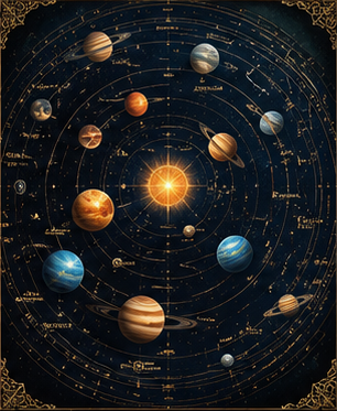 Tablou decorativ - Harta planetelor
