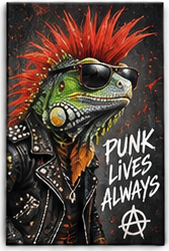 Tablou decorativ - Iguana Punk