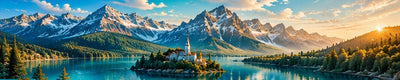 Tablou decorativ - Insula cu catedrala pe lac