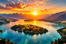 Tablou decorativ - Insula din Lac