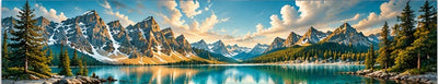 Tablou decorativ - Lac montan cu zapada