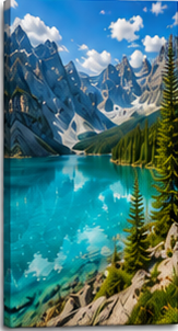 Tablou decorativ - Lac Turcoaz de Munte