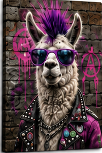 Tablou decorativ Lama Punk