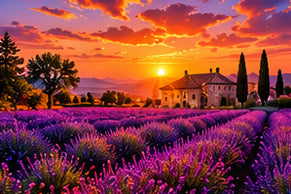 Tablou decorativ - Lavanda si Chiparosii