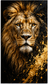 Tablou decorativ Leu Auriu