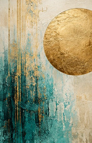 Tablou decorativ - Luna plina aurie