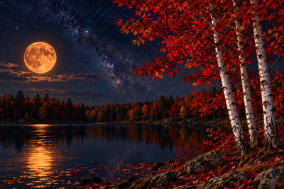 Tablou decorativ - Luna si Mesteceni