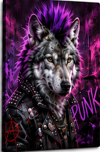 Tablou decorativ Lupul Punk