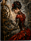 Tablou decorativ Mecanica in Rochie Rosie