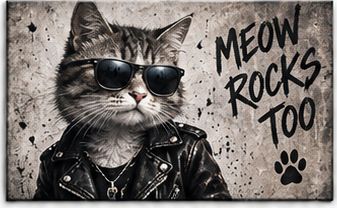 Tablou decorativ Motanul Rocker