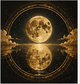 Tablou decorativ Oglinda Lunii, luna plina reflectata in apa