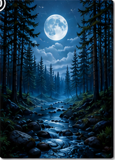 Tablou decorativ Padurea sub Luna Plina