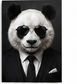 Tablou decorativ Panda in Costum Negru