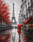 Tablou decorativ Parisul in Rosu