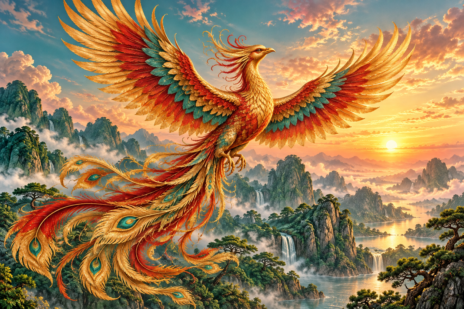 Tablou decorativ - Phoenixul de Foc