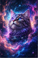 Tablou decorativ Pisica din Nebuloasa