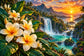 Tablou decorativ - Plumeria Tropicala