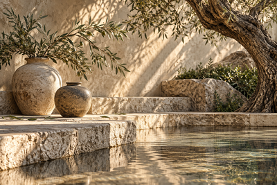 Tablou decorativ - Polita de Calcar langa Bazin