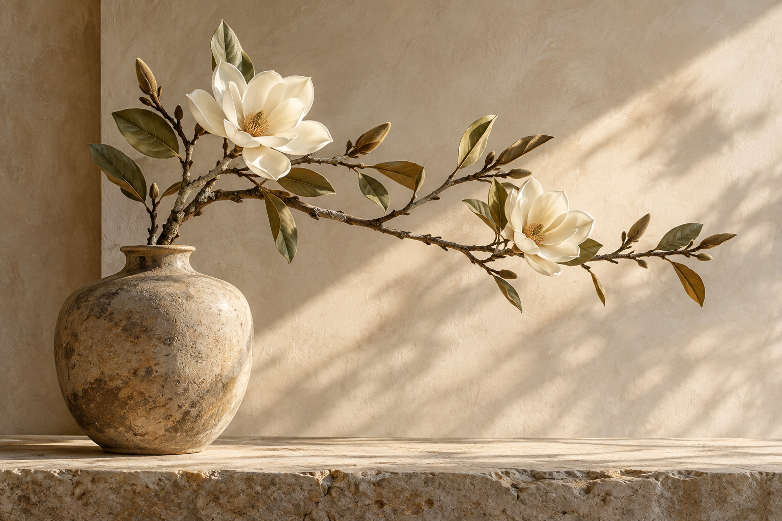 Tablou decorativ - Ramura de Magnolie in Vas