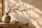 Tablou decorativ - Ramura de Prun pe Perete Fildes