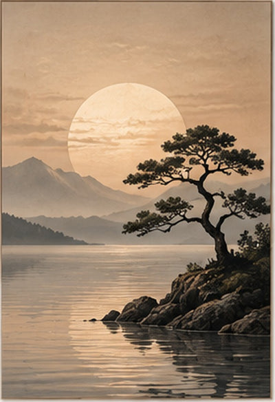 Tablou decorativ - Rasarit peste lac